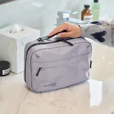 Bolsa de higiene pessoal à prova d'água de grande capacidade, unissex, camada independente, viagem de negócios, multifun