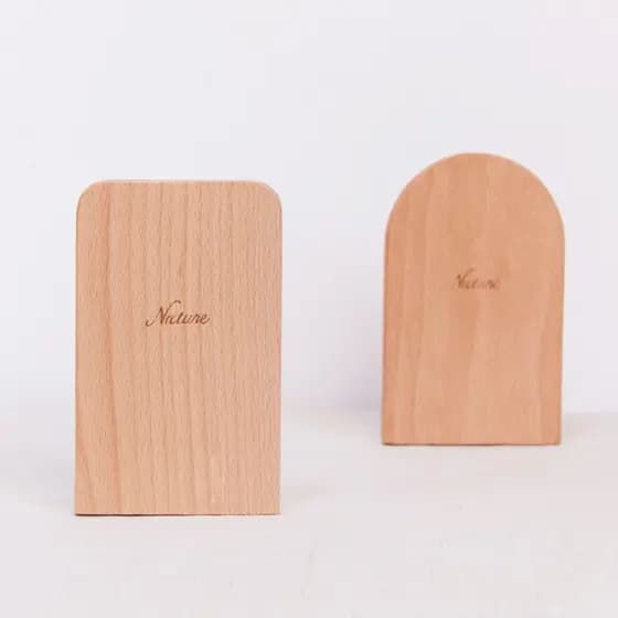 Madeira faia bookend criativo estante de ferro engrossado forte japonês bonito criativo comércio exterior pedido Origina