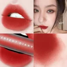 Perfect Diary Velvet Lip Glaze V01 Matte Matte v16 Batom V07MINI Amostra Média Copo Antiaderente Não Desbotado