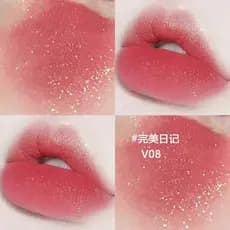 Diário perfeito veludo esmalte labial V08 fosco v10 nicho marca batom barato V07MINI amostra média