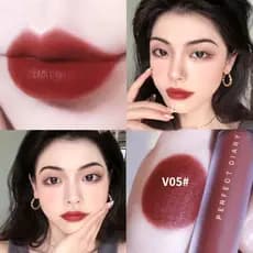 Diário perfeito veludo lábio esmalte V05 veludo fosco v13 fosco v08 estudante batom V07MINI amostra média