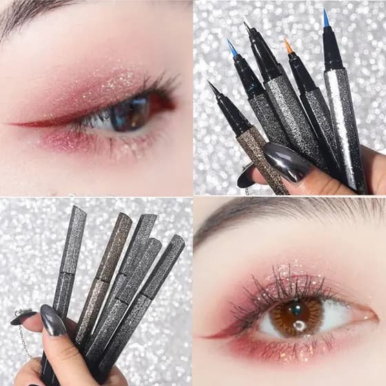 Xixixi delineador colorido sem manchas, à prova d'água, feminino, iniciante, branco, céu estrelado, delineador líquido,