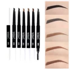 Pensmith Lápis de sobrancelha de duas cabeças feminino suave delicado à prova d'água à prova de suor não é fácil de desb