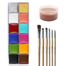 Halloween palhaço maquiagem rosto pintura creme Drama Facial corpo óleo cor cicatriz pele cera capa sobrancelhas COS