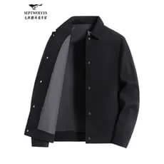 [Woolen] Jaqueta masculina Seven Wolves 2025 outono inverno novo estilo lapela jaqueta Casual de negócios masculina na m
