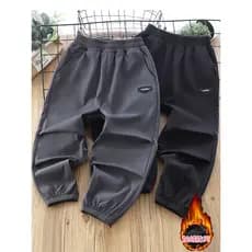 Meninos outono inverno velo-jaqueta de lã 2025 novo estilo à prova de vento impermeável resistente à sujeira calças espo