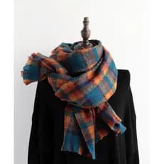 Cachecol feminino inverno ins menina estilo japonês estilo literário estilo longo All-Match engrossado xadrez cachecol x