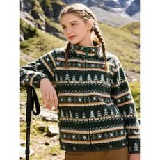 Yiduoduoduo Primavera Novo Estilo Jaqueta de Lã Polar Mulheres Mais Magro Look All-Match Gola Alta Cardigan Confortável