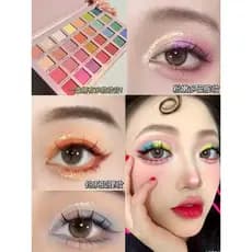 2025 nova paleta de sombras coloridas desempenho das crianças cosméticos azul rosa palco espumante lantejoulas sombra