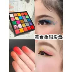 Crianças sombra destaque Blush batom tudo-em-um placa desempenho de palco maquiagem vermelho azul rosa lantejoulas Glitt
