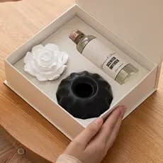Aromaterapia sem fogo cerâmica difusor garrafa caixa de presente conjunto fragrância de longa duração quarto Hotel Perfu