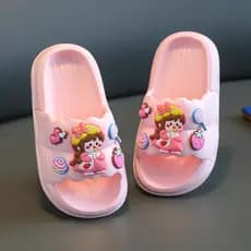 Meninas chinelos verão bonito pequena princesa interior casa antiderrapante banho menina bebê pai-filho crianças sandáli