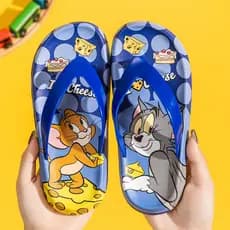 Gato e rato crianças flip-flops meninos verão novo estilo meninas sandálias antiderrapantes sapatos de praia crianças fl