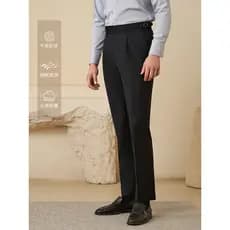 Calças de lã importadas napoles calças masculinas High-End negócios calças casuais outono inverno calças retas masculina