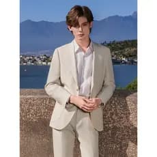 Aojia 26 primavera verão novo produto único ocidental linho fino-ajuste terno masculino negócios Premium Casual terno ma