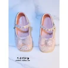 Sapatos de bebê primavera meninas princesa dedo do pé redondo sapatos de cristal