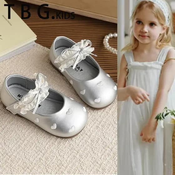 Princesa sapatos meninas estilo ocidental pequenos sapatos de couro 2026 primavera outono sola macia antiderrapante bebê