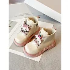 Martin botas meninas botas de couro dos desenhos animados do bebê 2024 outono inverno novo estilo crianças antiderrapant