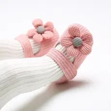 Bebê menina 6-12 oito nove meses sapatos antiderrapantes