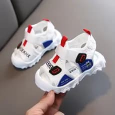 Sandálias de bebê de verão masculino 0-1-3 anos de idade metade do bebê sapatos de sola macia da criança do sexo feminin