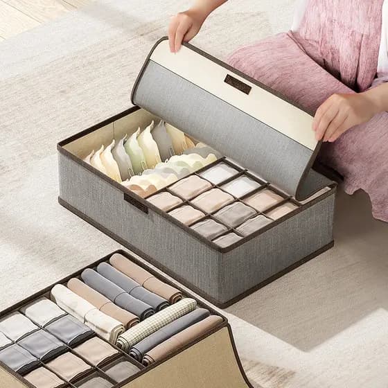 Gaveta doméstica caixa de armazenamento de roupa interior meias compartimento de roupa interior ferramenta útil guarda-r