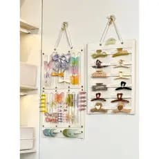 Grab clip armazenamento ferramenta útil dobrável atrás da porta grampo de cabelo tubarão Hairpin organizador saco cabeça