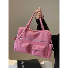 Bolsa feminina de grande capacidade Commuter moda novo estilo All-Match Casual Multi-bolso sacola de um ombro