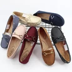 Tamanho 35 38 senhoras ervilhas sapatos capa pé boca rasa plana comércio exterior único sapatos mãe sola macia almofada