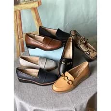 Mocassins europeus americanos ervilhas sapatos comércio exterior sapatos femininos de tamanho grande conjunto britânico