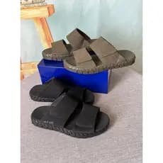 Exportação de comércio exterior única senhoras deslizamento-em sandálias chinelos exterior usar sapatos de praia Velcro