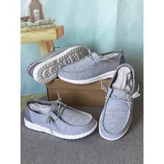 Comércio exterior Original pedido para fora senhoras russas sapatos de lona leves deslizamento em sapatos preguiçosos pa