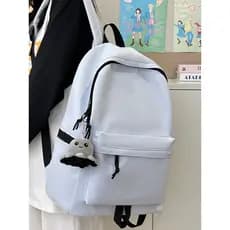 Mochila de grande capacidade, cor sólida, masculina, simples, feminina, Casual, japonesa, estudantes do ensino médio, es
