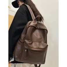 Mochila feminina 2024 novo estilo Retro couro mochila feminina estudante universitário estudante do ensino médio simples
