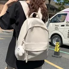 Simples mochila feminina versão coreana Mori estilo mochila feminina estudante universitário classe saco de viagem compu