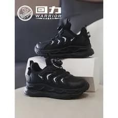Puxar para trás sapatos infantis meninos preto sapatos esportivos 2026 primavera outono novo estilo crianças respirável