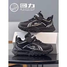 Puxar para trás sapatos infantis meninos preto sapatos esportivos 2026 outono novo estilo crianças respirável sapatos ca