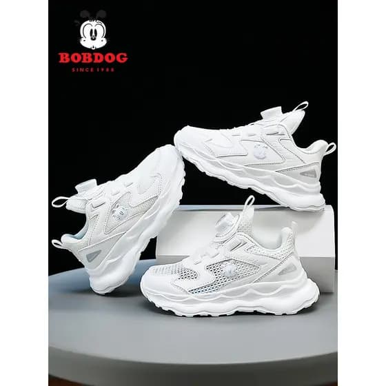 Bobo sapatos infantis meninos sapatos brancos 2026 verão novo estilo malha respirável crianças única malha sapatos espor