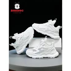 Bobo sapatos infantis meninos sapatos brancos 2026 verão novo estilo malha respirável crianças única malha sapatos espor