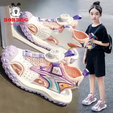 Bobo crianças sandálias meninas verão Baotou esportes sapatos de praia 2026 novo estilo sandálias de malha princesa meni
