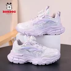 Bobo sapatos infantis para meninas 2026 primavera outono novo estilo malha respirável tênis de corrida botão sapatos esp