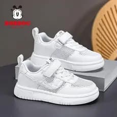 Bobo sapatos infantis sapatos brancos meninas 2026 novo estilo malha respirável tênis casuais meninos sapatos brancos