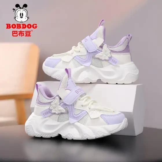 Bobo sapatos infantis sapatos esportivos para meninas 2026 primavera outono novo estilo malha respirável sapatos de prin
