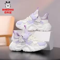 Bobo sapatos infantis sapatos esportivos para meninas 2026 primavera outono novo estilo malha respirável sapatos de prin