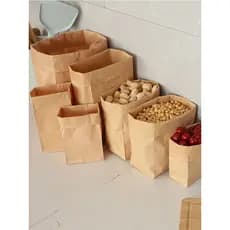 Saco de papel Kraft saco de alimentos geladeira saco de armazenamento de vegetais saco de embalagem de cozimento saco de