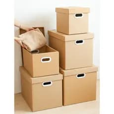 Caixa de papel Kraft caixa de armazenamento de papel roupas com tampa livro arquivo caixa de papel embalagem livro caixa