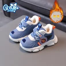 2025 primavera outono inverno novo estilo forro infantil sapatos de algodão dois grandes sapatos de bebê de algodão meni