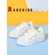ABCKIDS Sapatos infantis meninos estilo verão escola crianças tênis brancos verão malha única respirável meninas sapatos