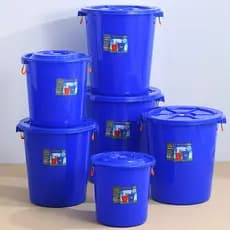 Jiadongli Balde de embalagem de plástico doméstico com tampa Material cozido Balde de fermentação de qualidade alimentar