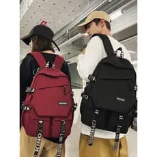 T Trendy Schoolbag Meninos Estudantes Universitários Estudantes do Ensino Médio Mochila Simples de Grande Capacidade