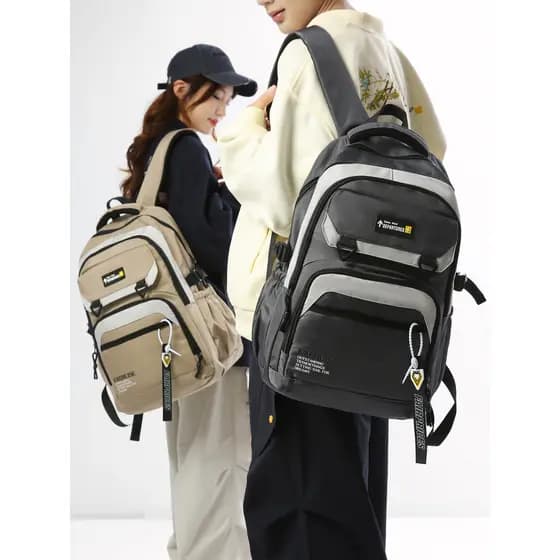 Moda mochila meninos estudantes universitários estudantes do ensino médio mochila de grande capacidade feminino Juni